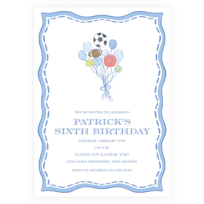 Sport Balloons Invitation