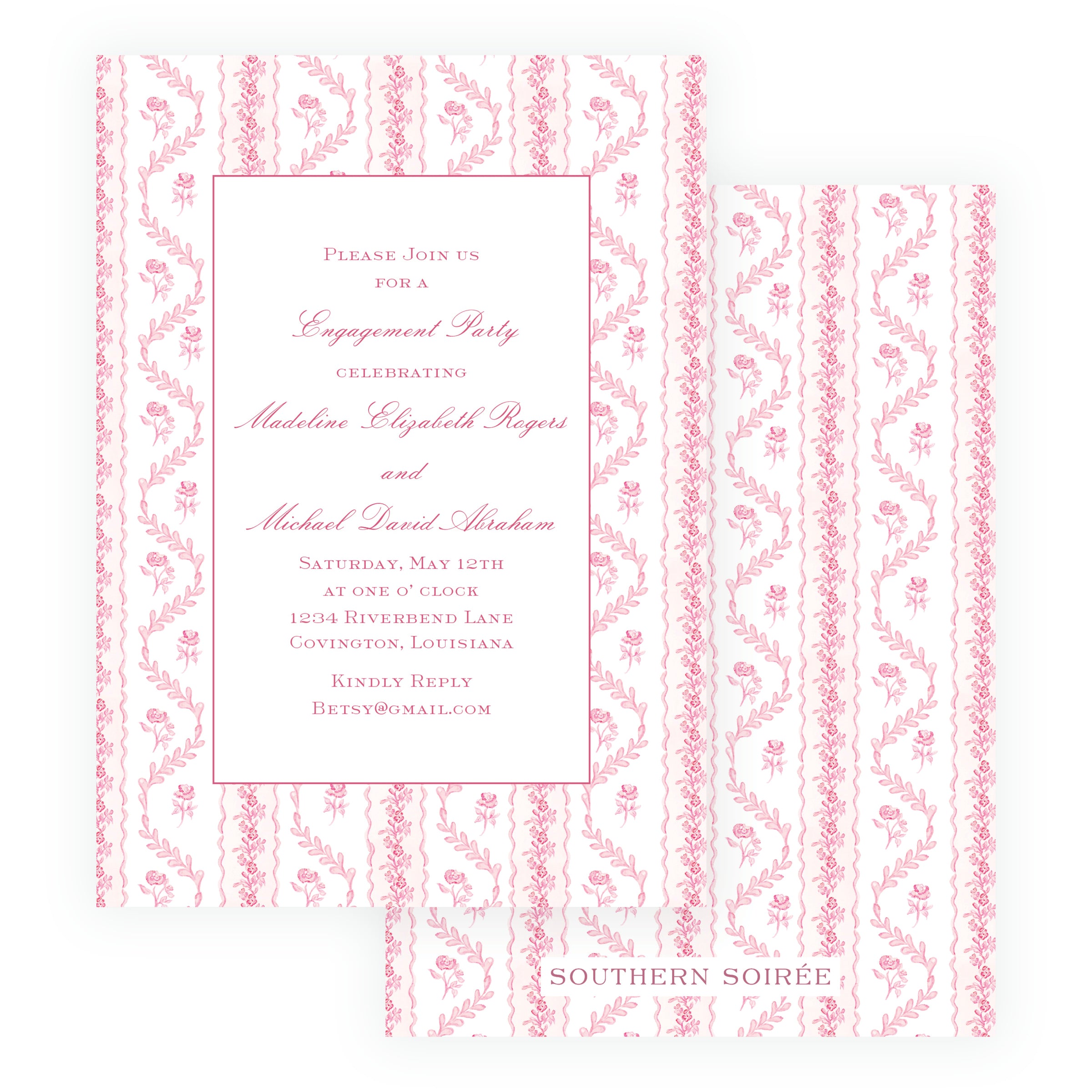 Pinkies Out Pink Invitation