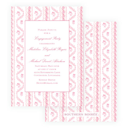 Pinkies Out Pink Invitation