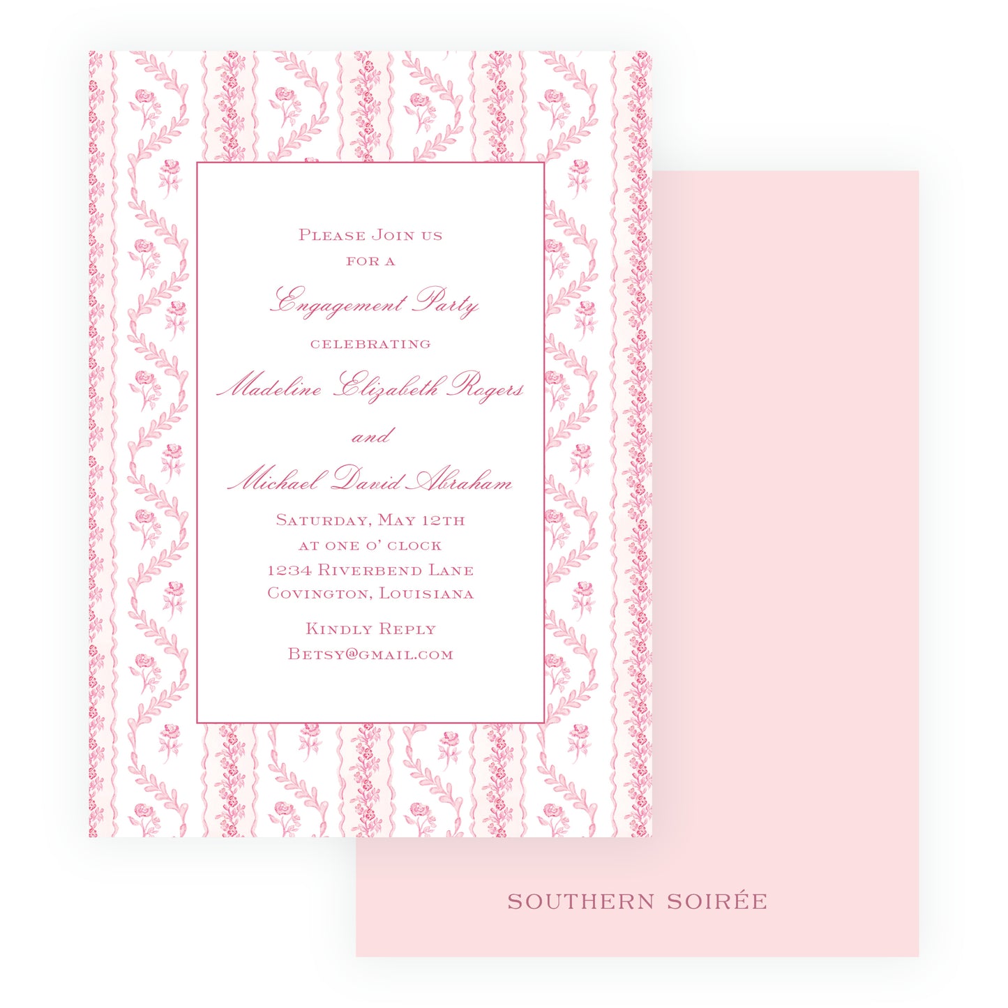 Pinkies Out Pink Invitation
