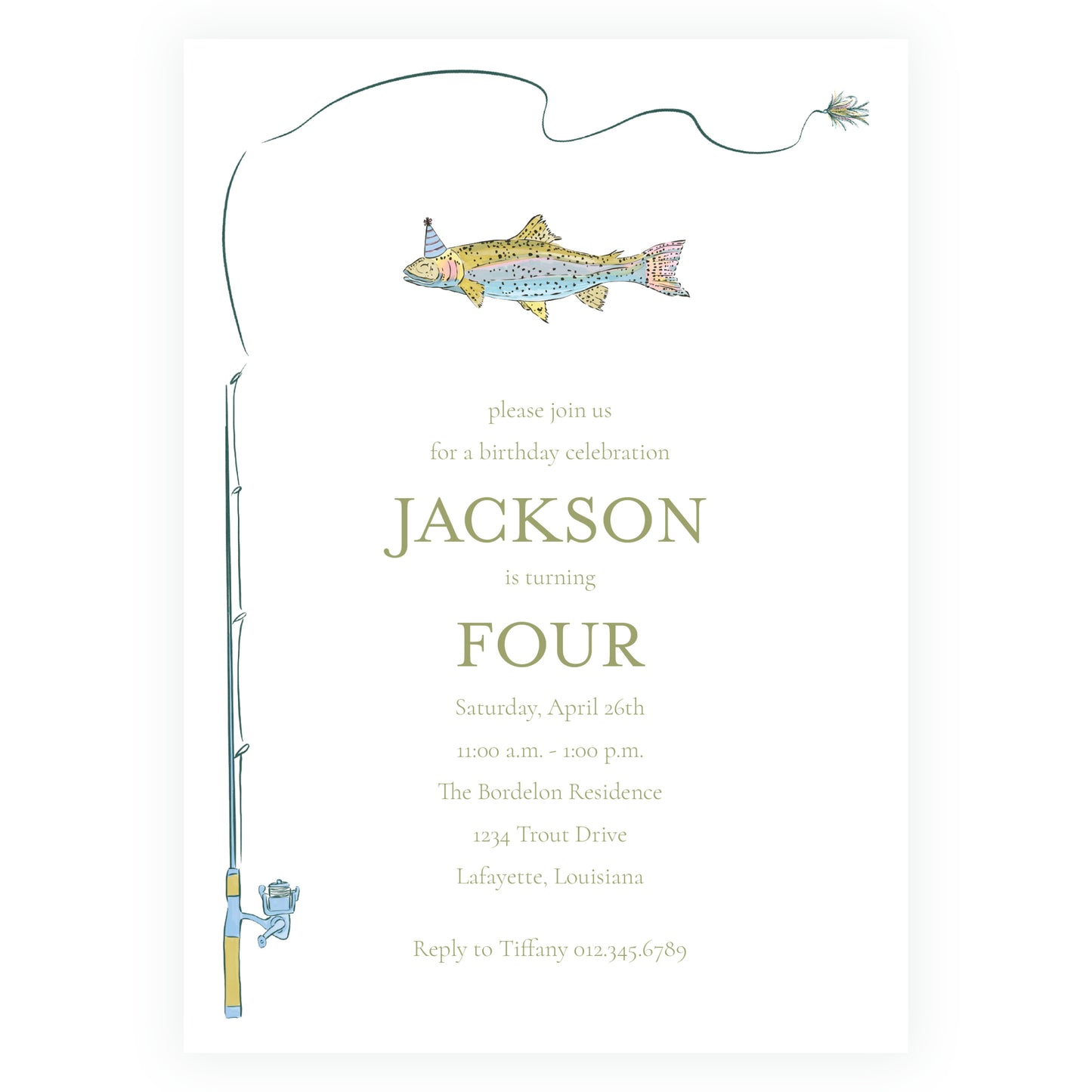 Rainbow Trout Reel Invitation