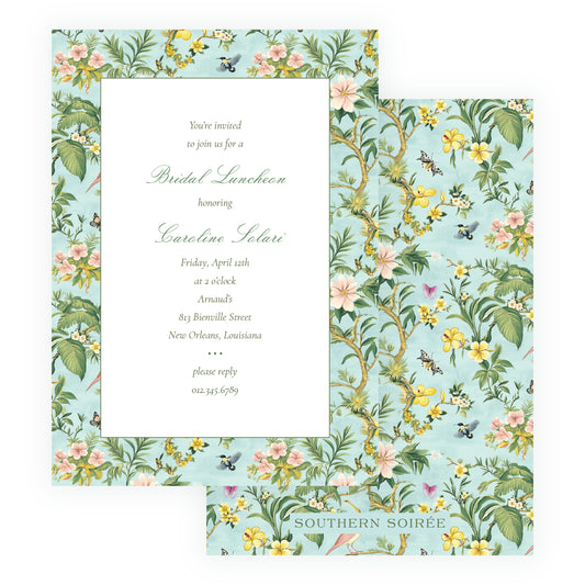Vintage Tropical Chinoiserie Invitation