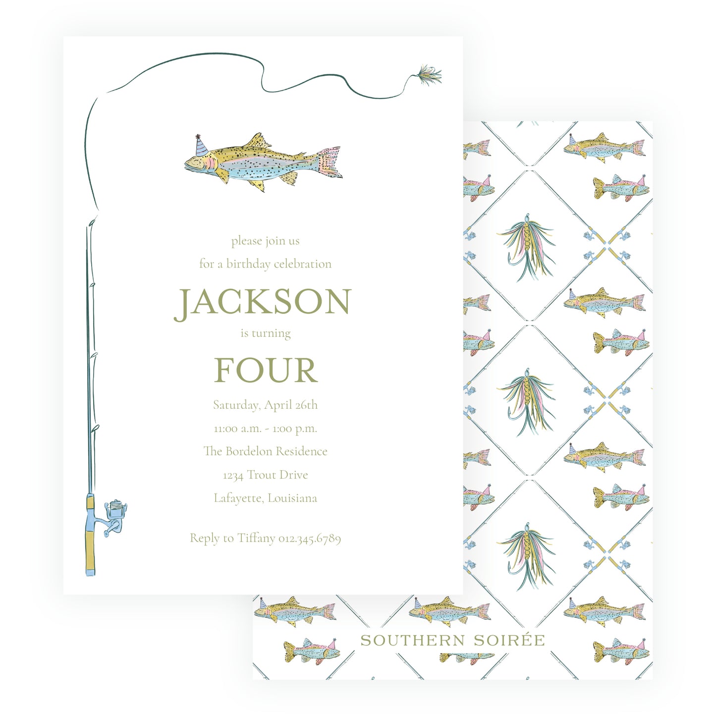 Rainbow Trout Reel Invitation