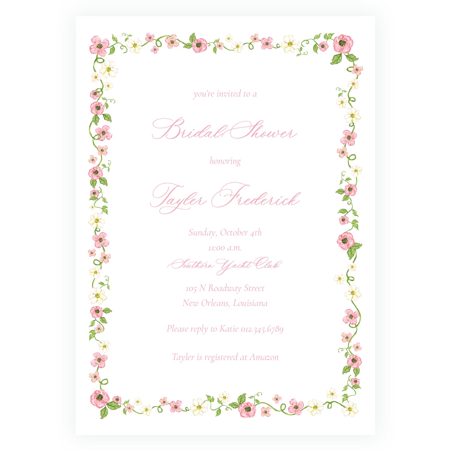 Rose Arbor Invitation