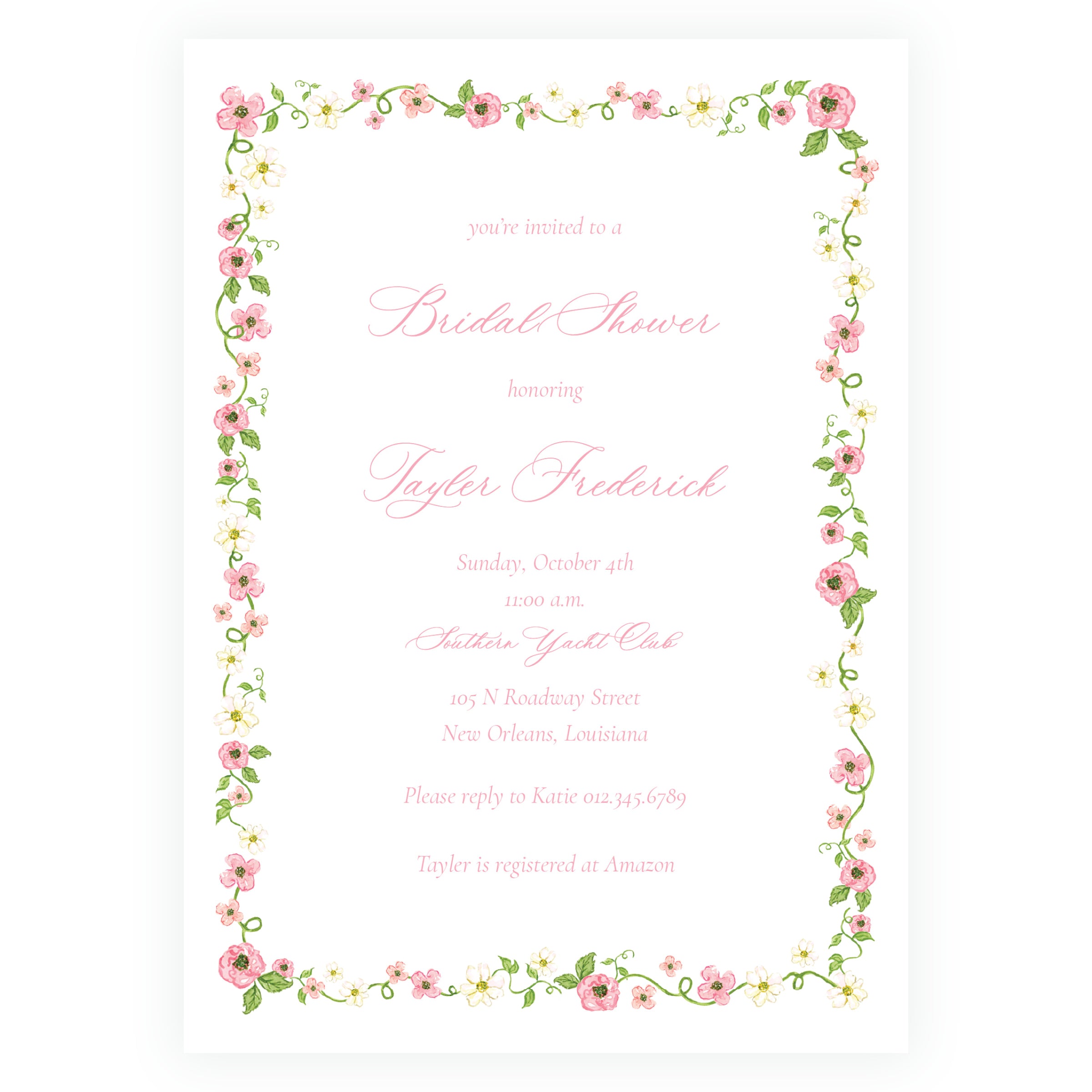 Rose Arbor Invitation