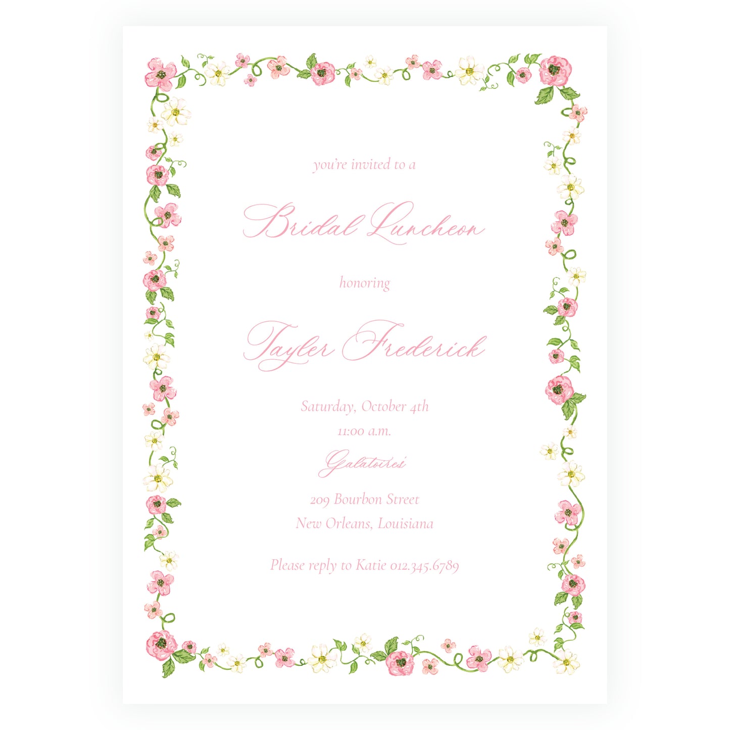 Rose Arbor Invitation