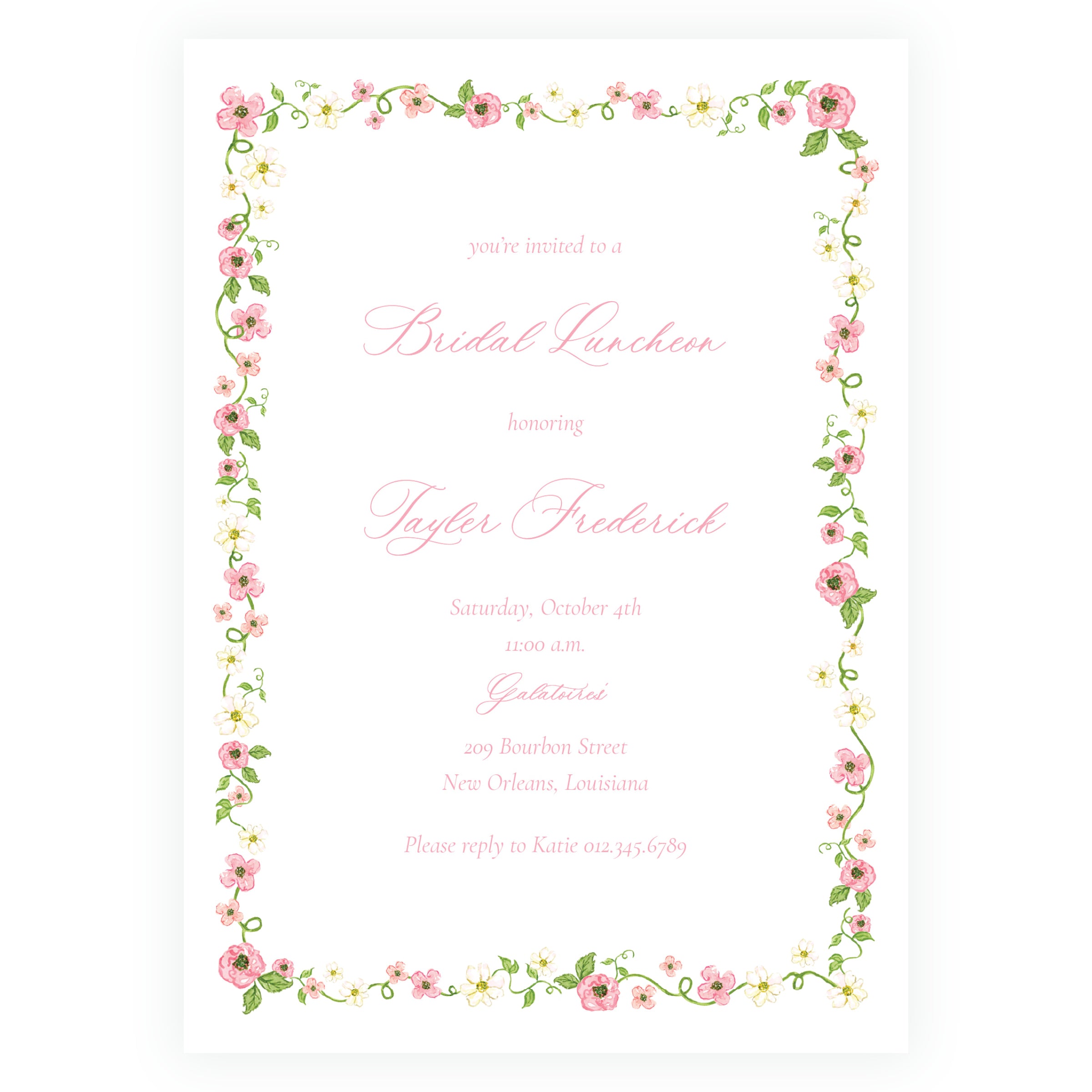 Rose Arbor Invitation