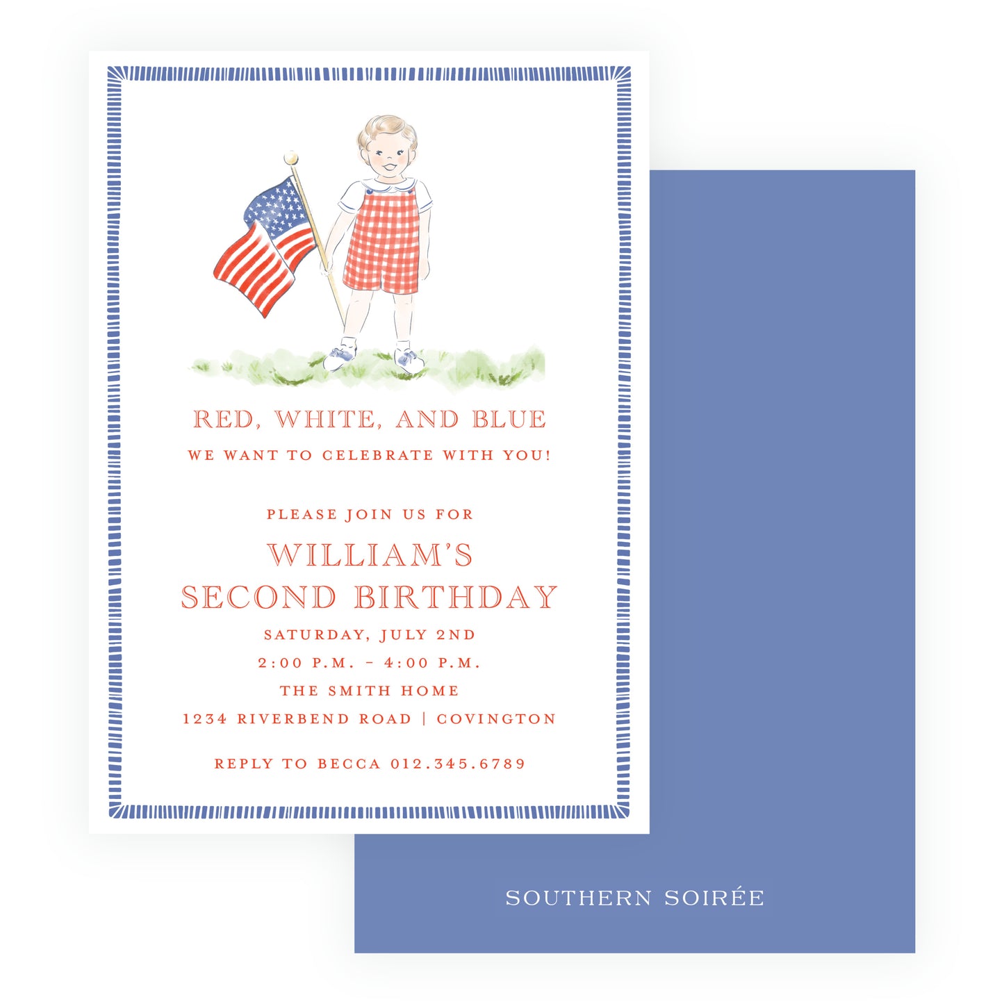 Sweet Liberty Boy Invitation