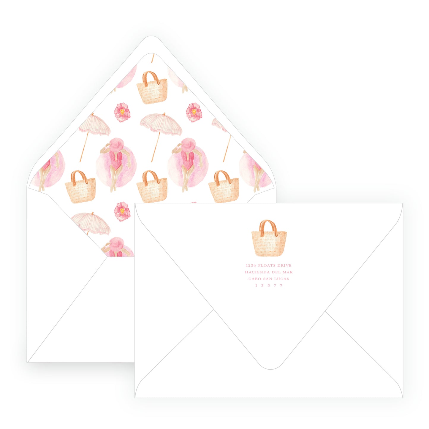 Floats & Féte Pink Bachelorette Invitation