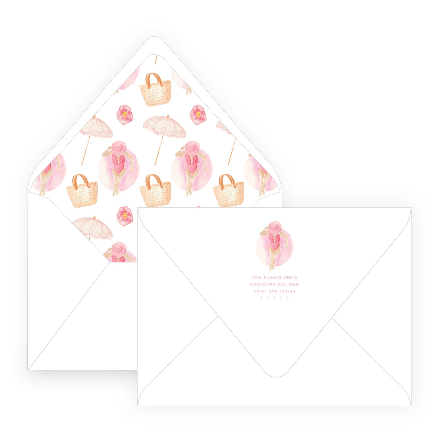 Floats & Féte Pink Bachelorette Invitation