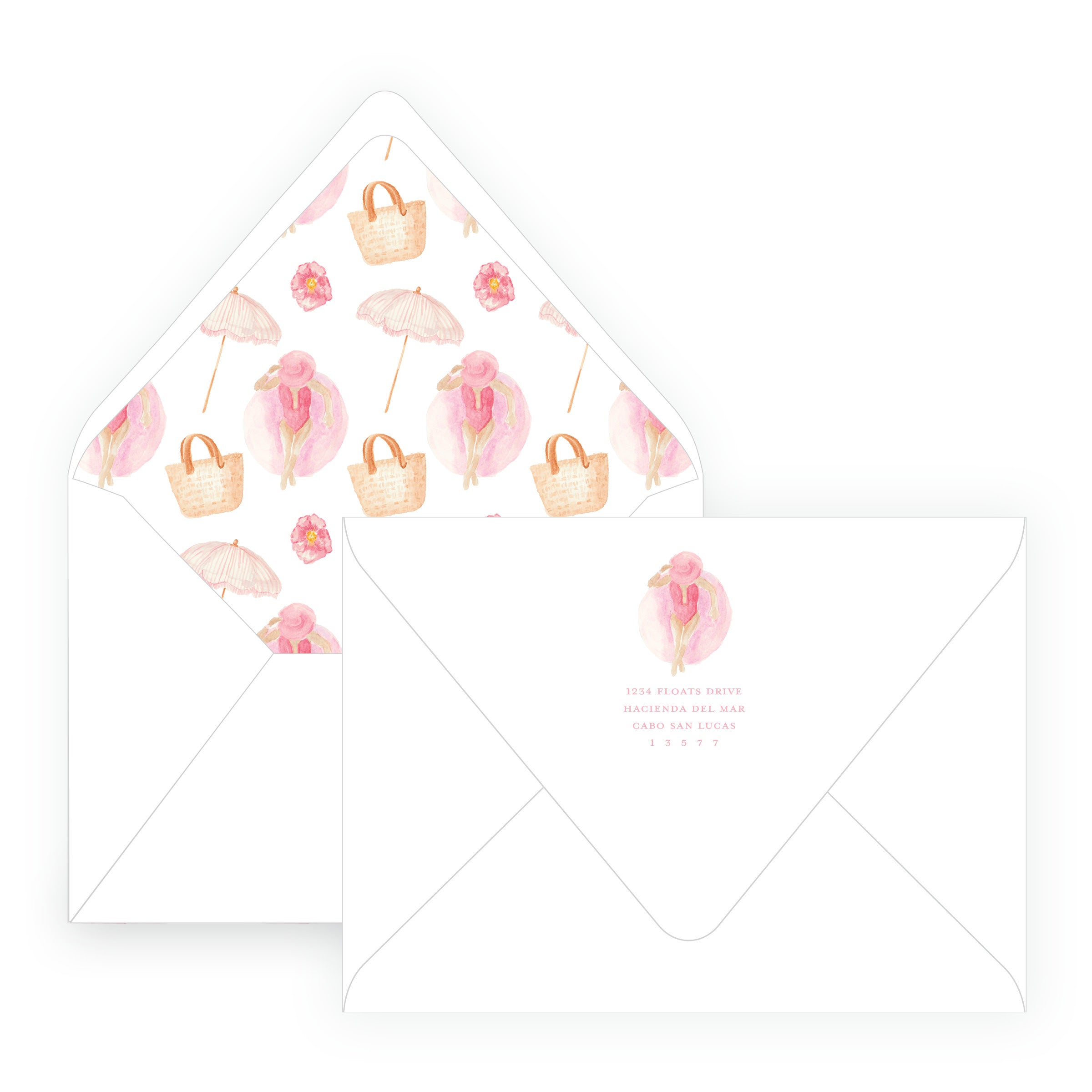 Pink Landscape Bachelorette Invitation | Floats & Fête