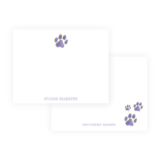 Purple & Gold Team Spirit Tiger Pawprint