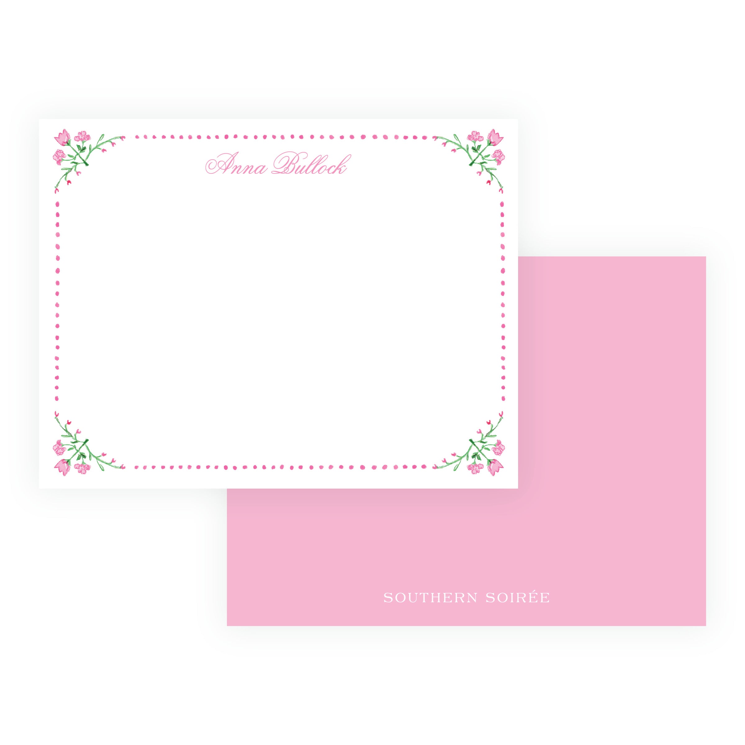 Tiny Petals Floral Frame Note Cards