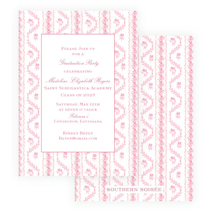 Pinkies Out Pink Invitation