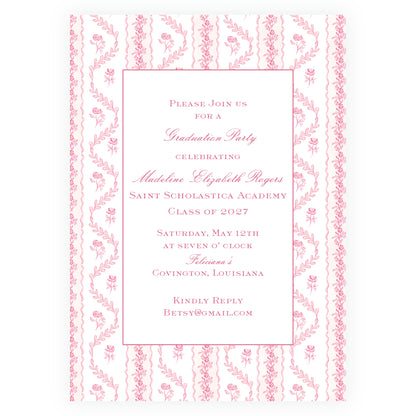Pinkies Out Pink Invitation