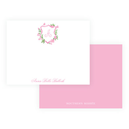 Tiny Petals Floral Crest Notecards
