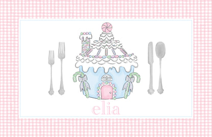 Gingerbread House and Mardi Gras Marching Boots Dual Sided Holiday Placemat