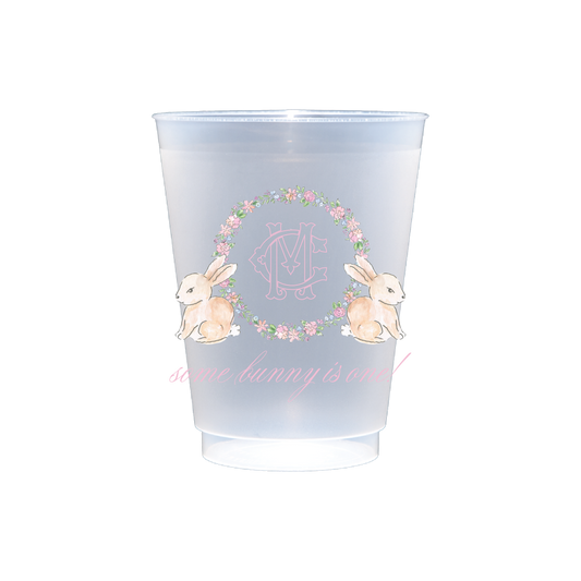 Spring has Sprung Bunny Wreath Frosted Cup