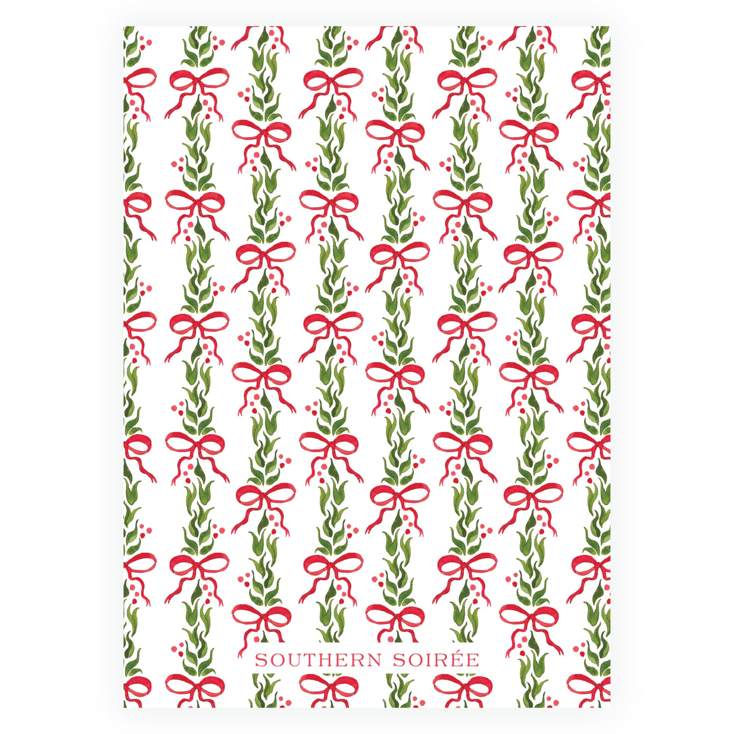 Classic Holly Garland Frame Red