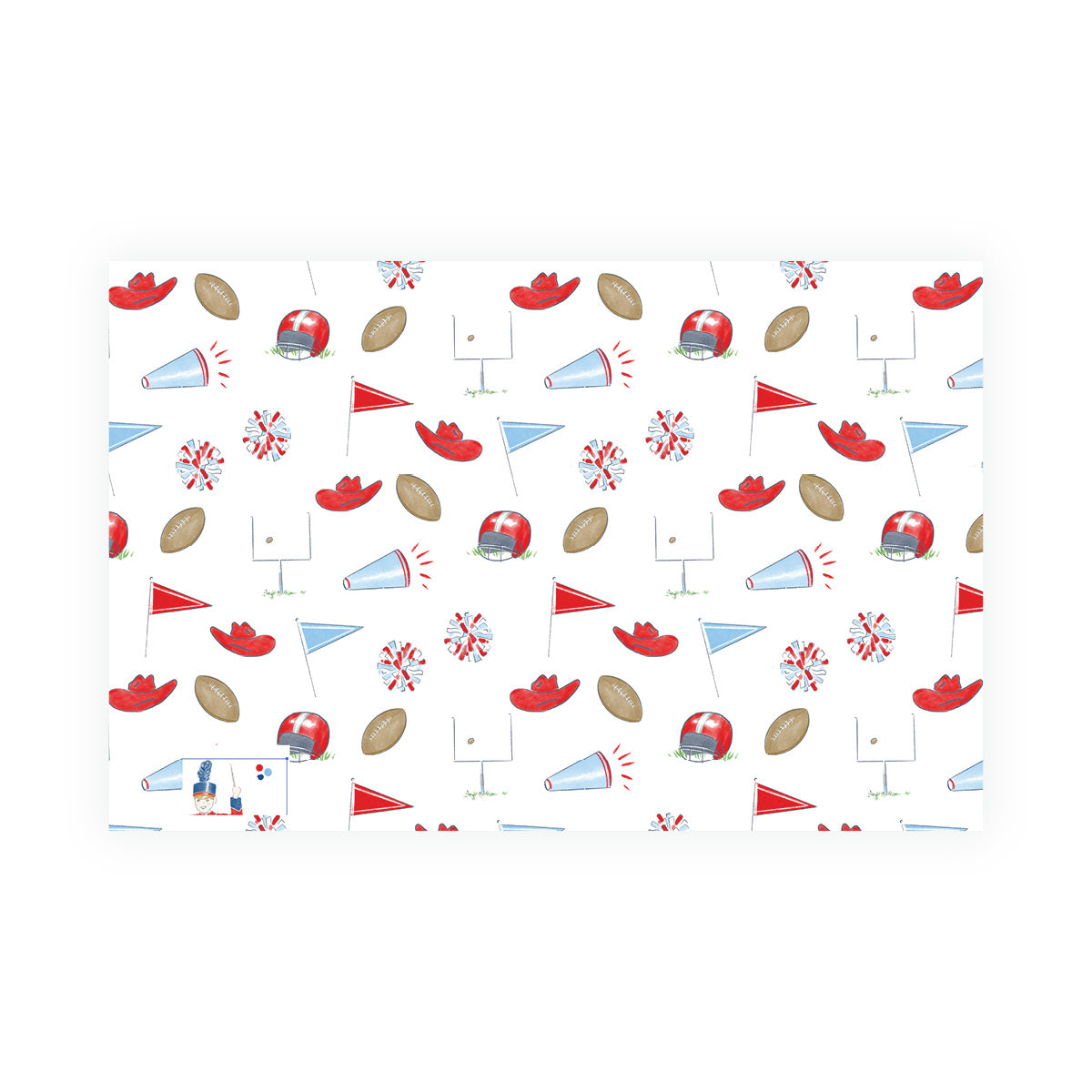Red & Blue Rebel Game Day Personalized Placemat
