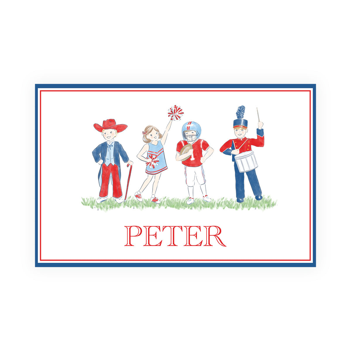Red & Blue Rebel Game Day Personalized Placemat