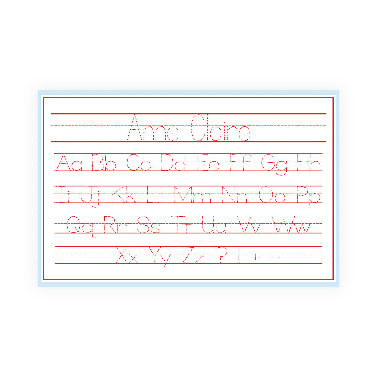 Red & Blue Game Day Personalized Script Placemat