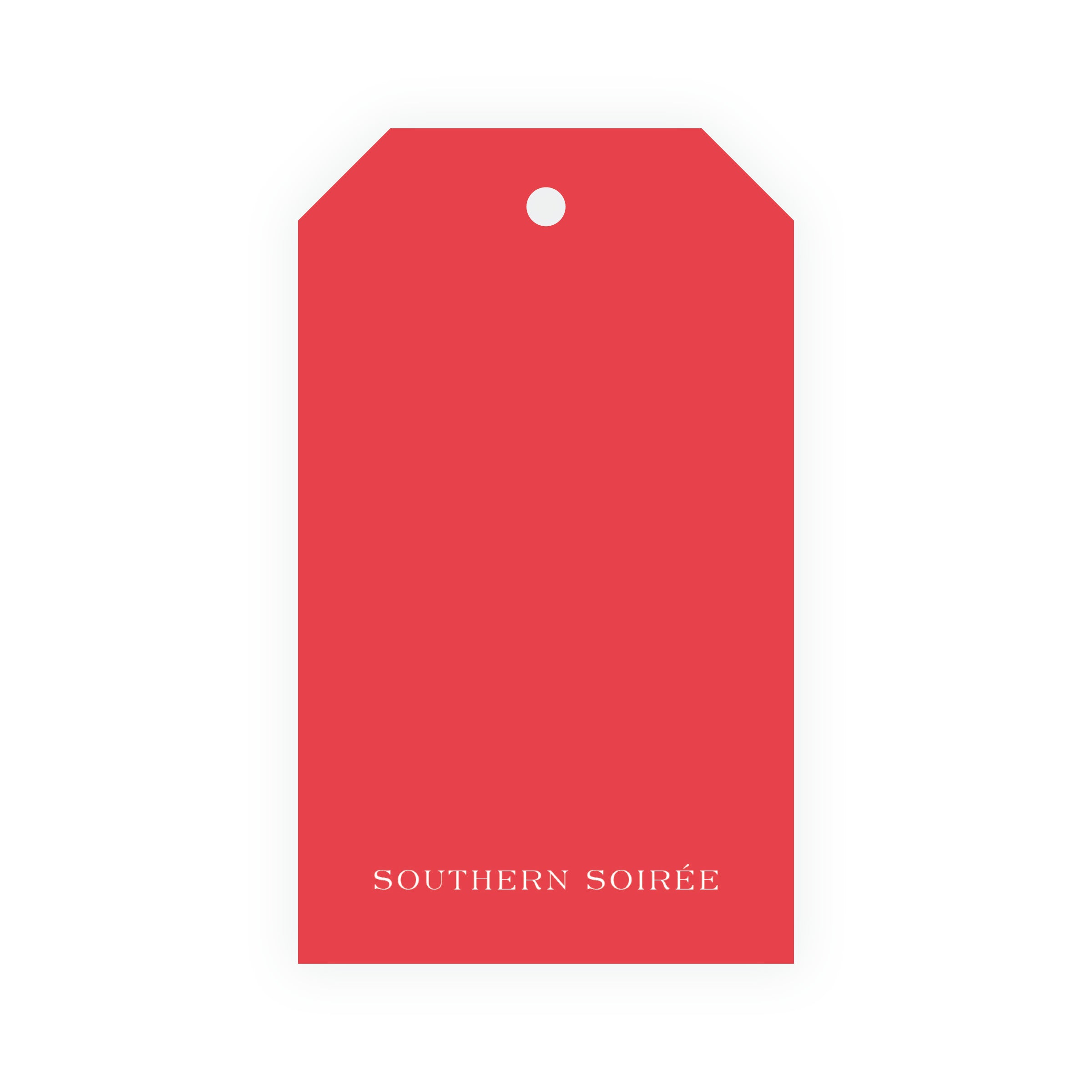 Very Merry Red Marble Gift Tag