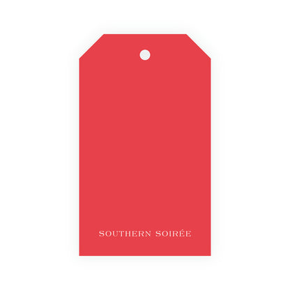 Very Merry Red Marble Gift Tag