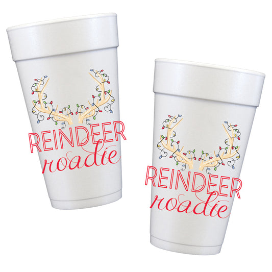 Reindeer Roadie Antlers Styrofoam Cups PREORDER