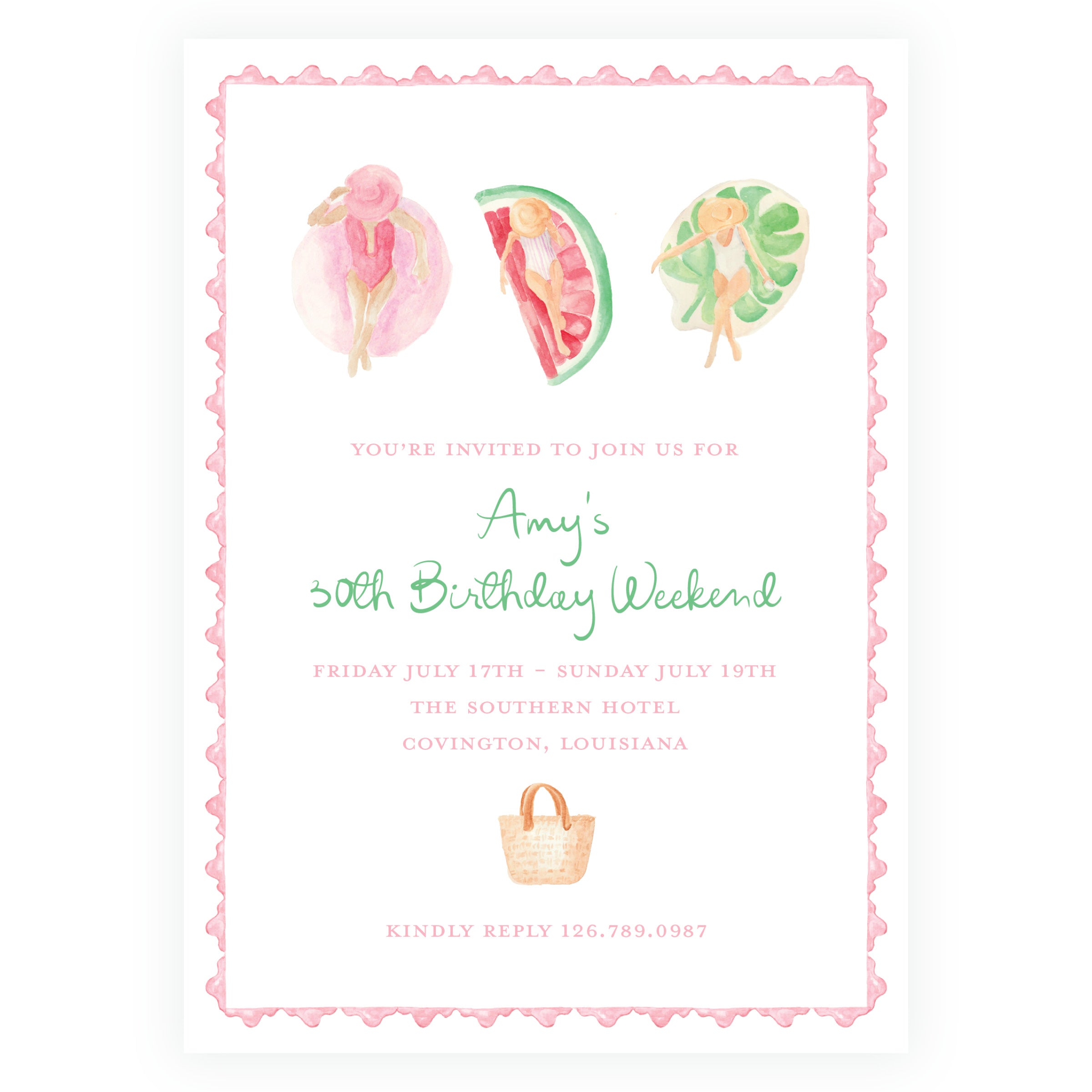 Floats & Féte Birthday Invitation