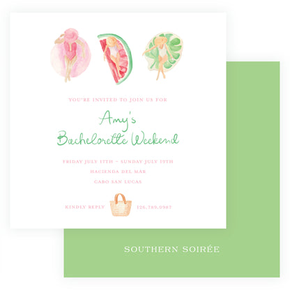 Floats & Fete Bachelorette Square Card