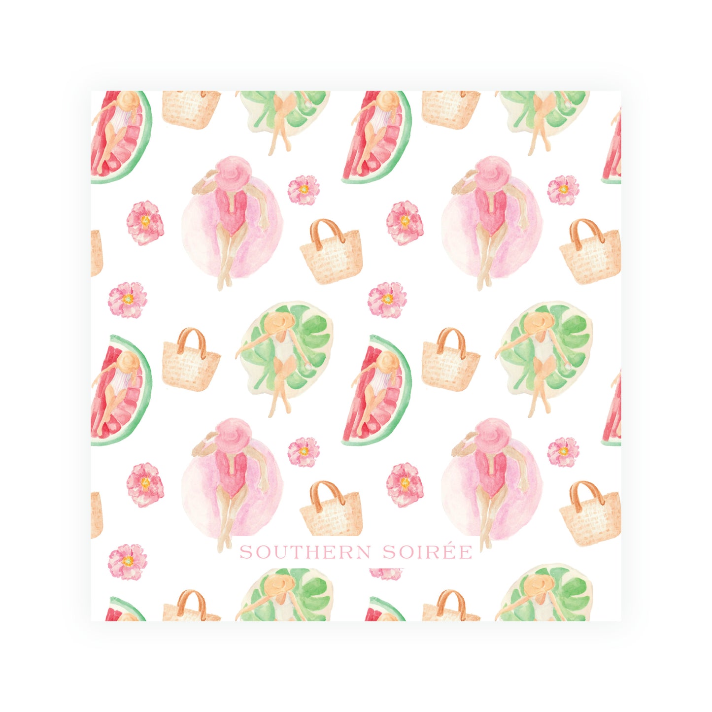 Floats & Fete Bachelorette Square Card
