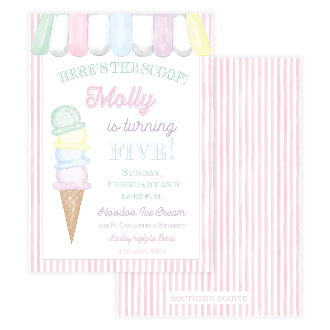 Ice Cream Party Invitation