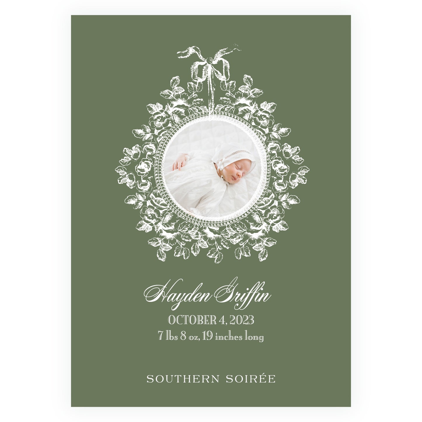 Heirloom Vintage Floral Crest (Customize Your Color)