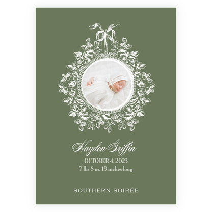 Heirloom Vintage Floral Crest (Customize Your Color)