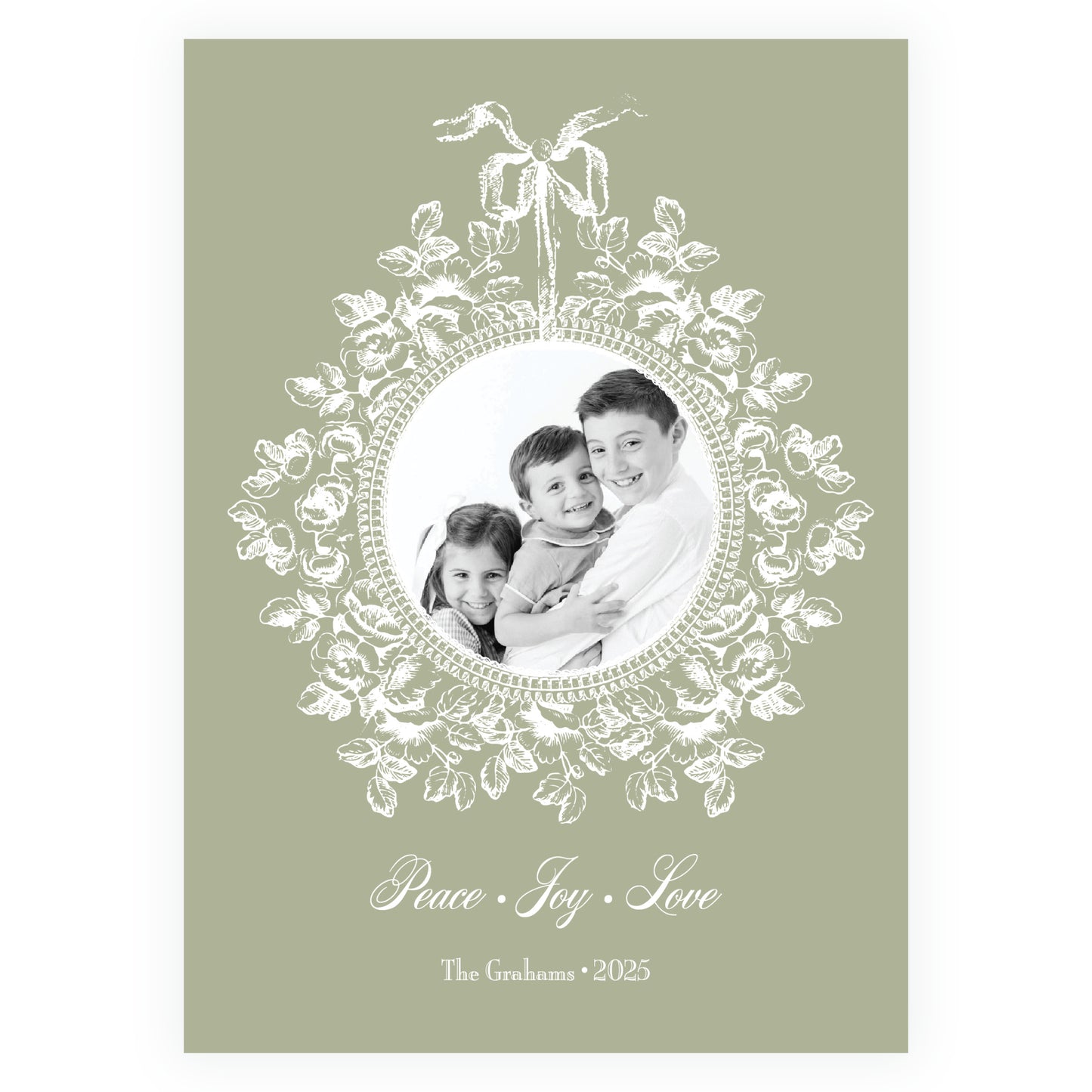 Heirloom Vintage Floral Large Crest (Customize Your Color)