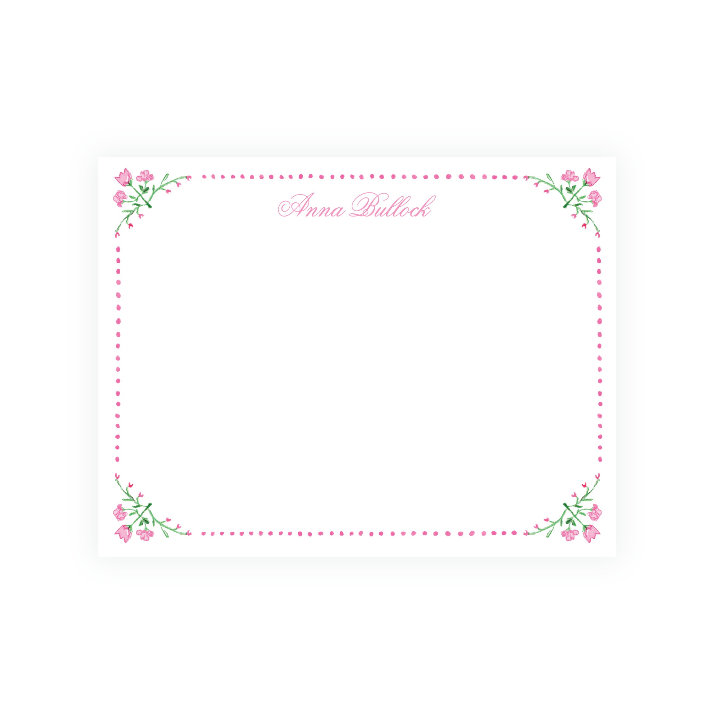 Tiny Petals Floral Frame Note Cards