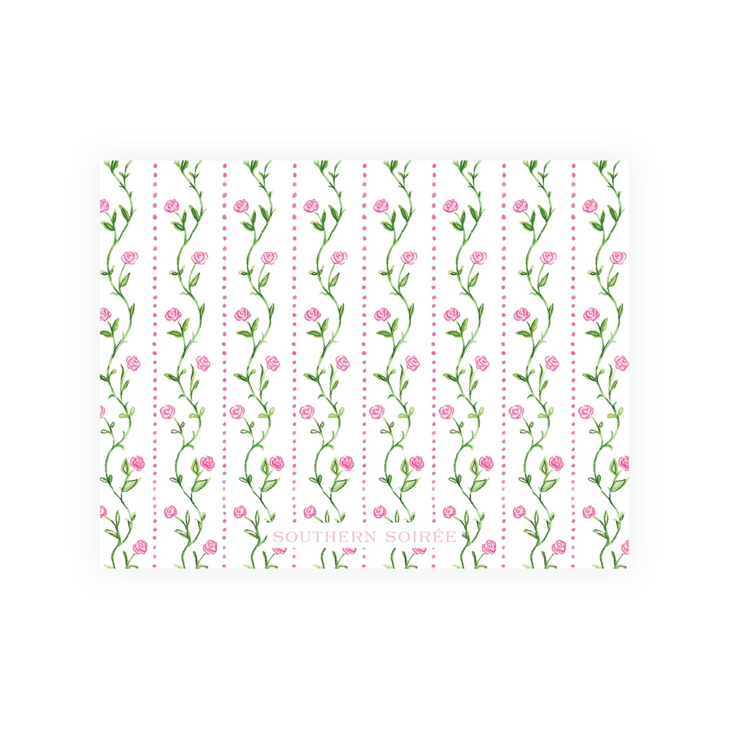 Tiny Petals Floral Trim Border Note Cards