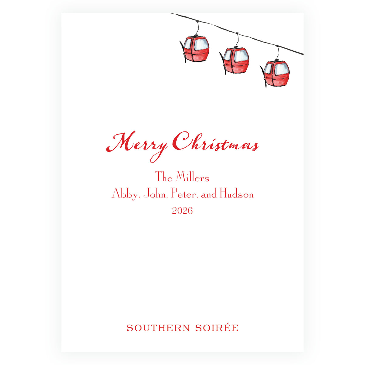 Alpine Holiday – Ski Frame Holiday Personalized Photo Card