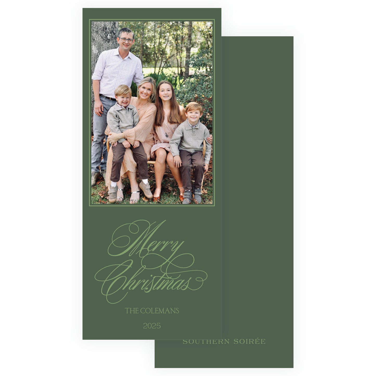 Merry Christmas Script Holiday Slim (Customizable Colors)