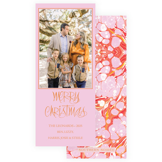 Merry Christmas Calligraphy Holiday Slim (Customizable Colors)