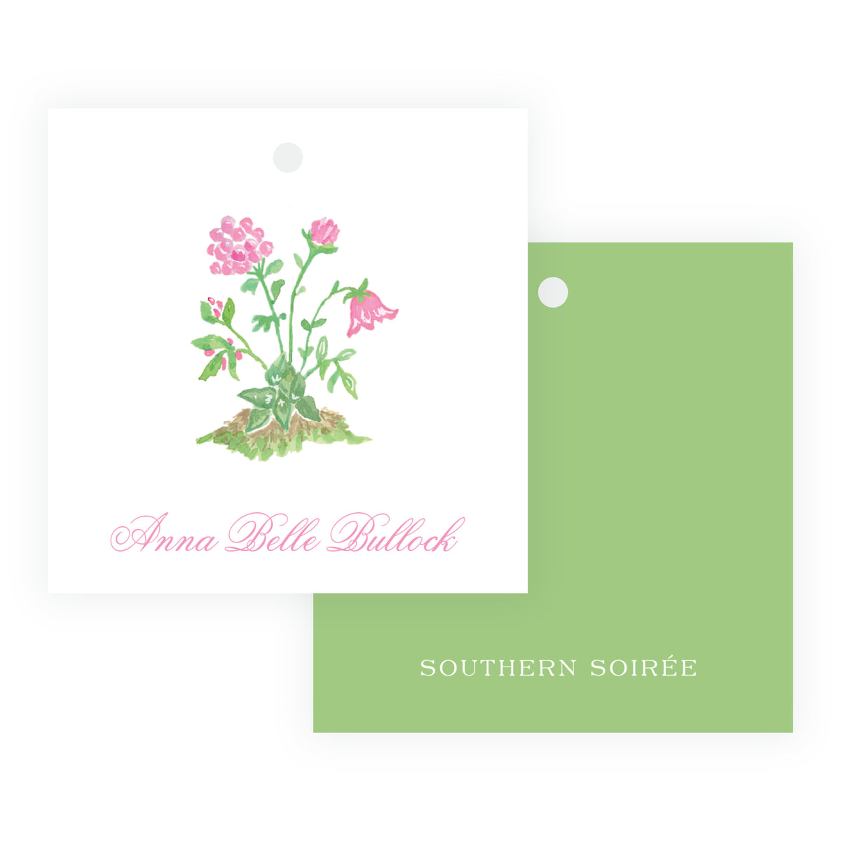 Tiny Petals Personalized Garden Bouquet Gift Tag