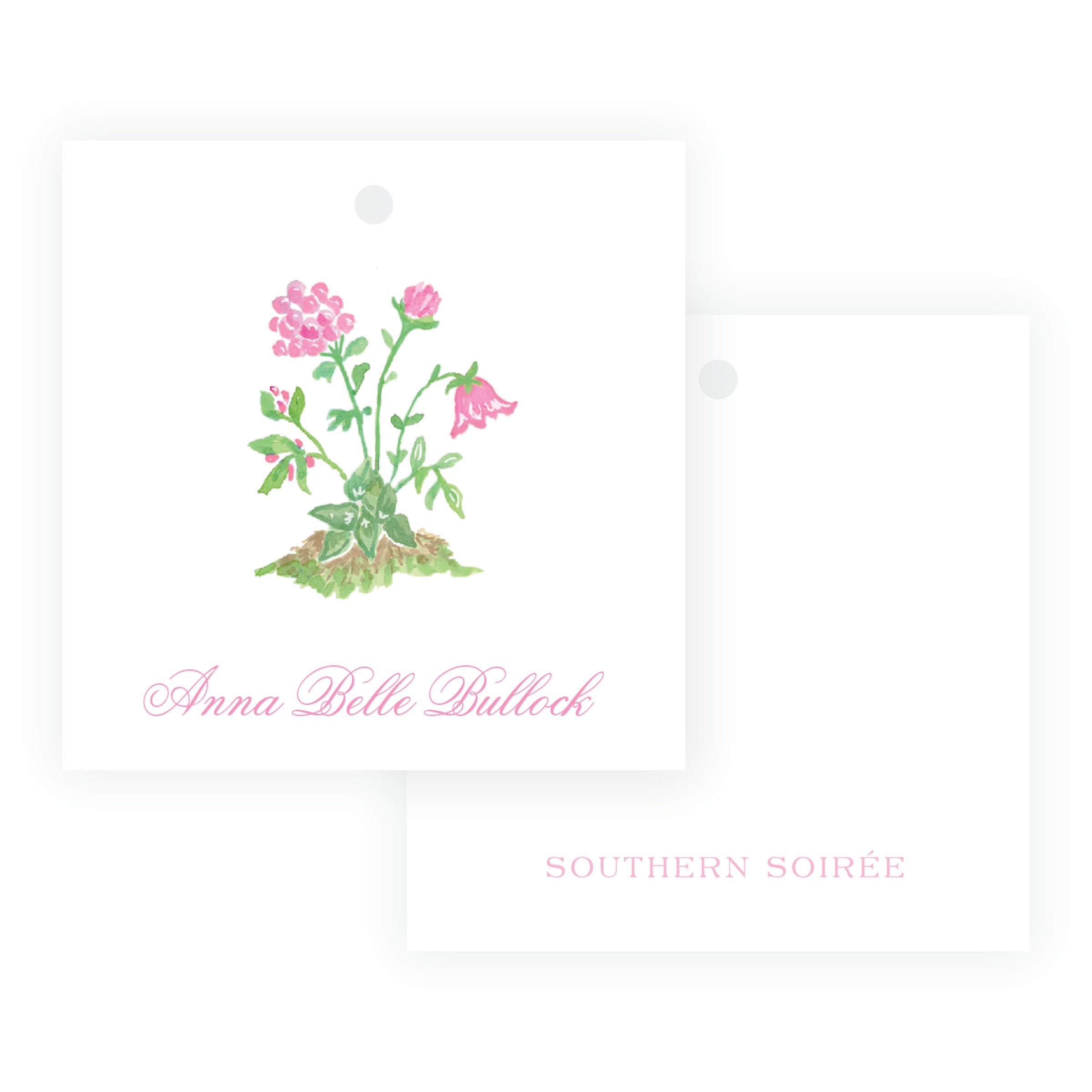 Tiny Petals Personalized Garden Bouquet Gift Tag