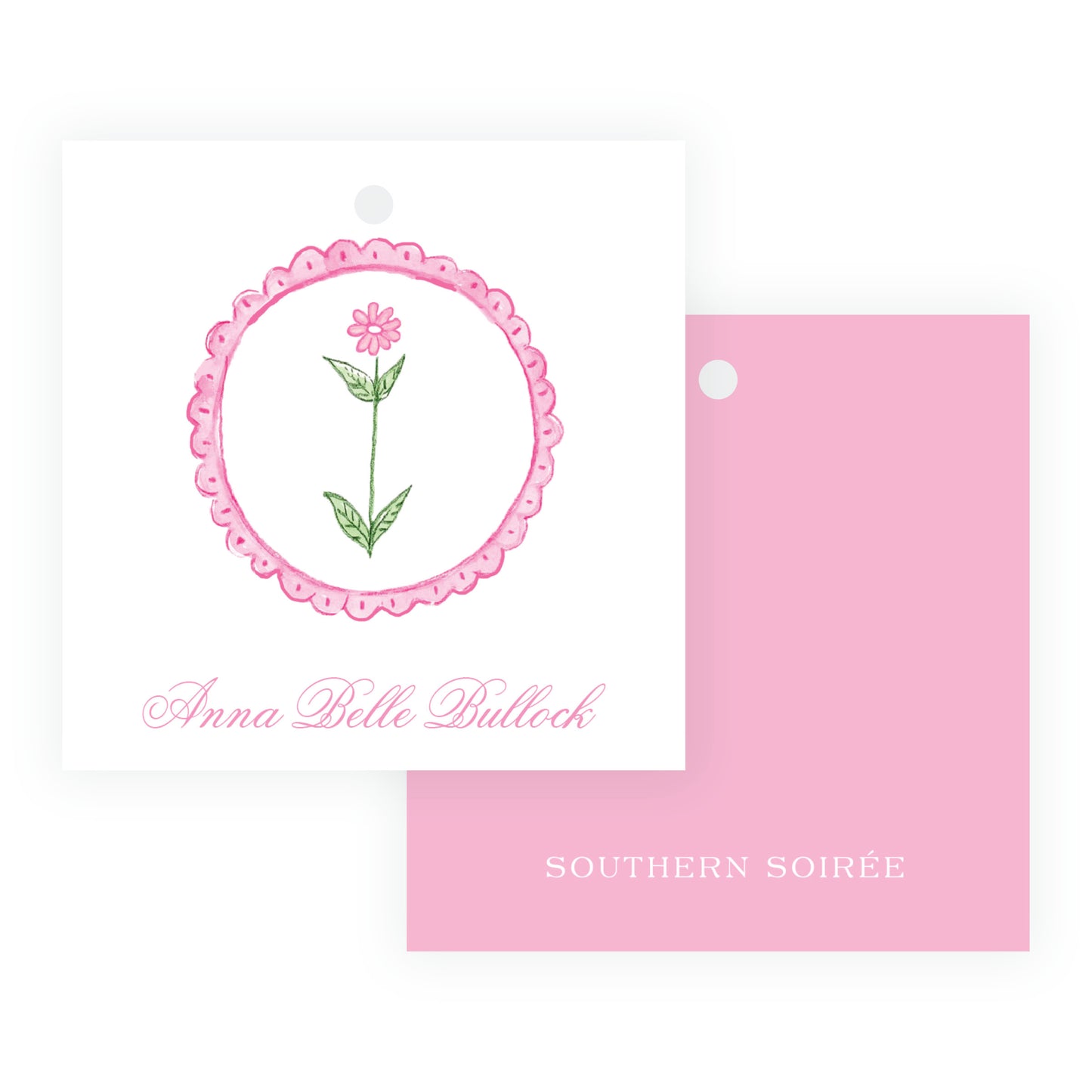 Tiny Petals Floral Medallion Gift Tag