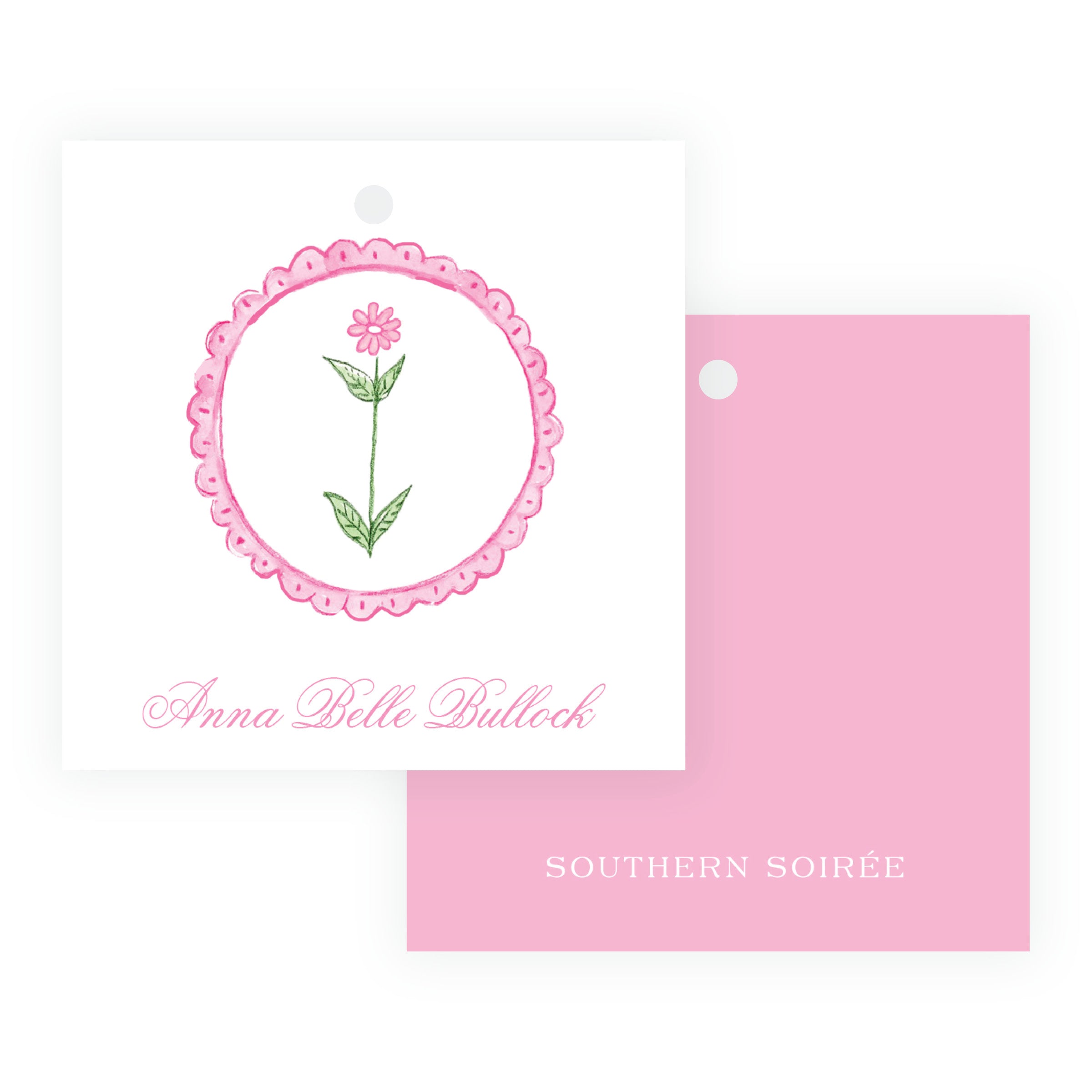 Tiny Petals Floral Medallion Gift Tag