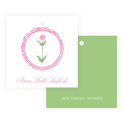 Tiny Petals Floral Medallion Gift Tag