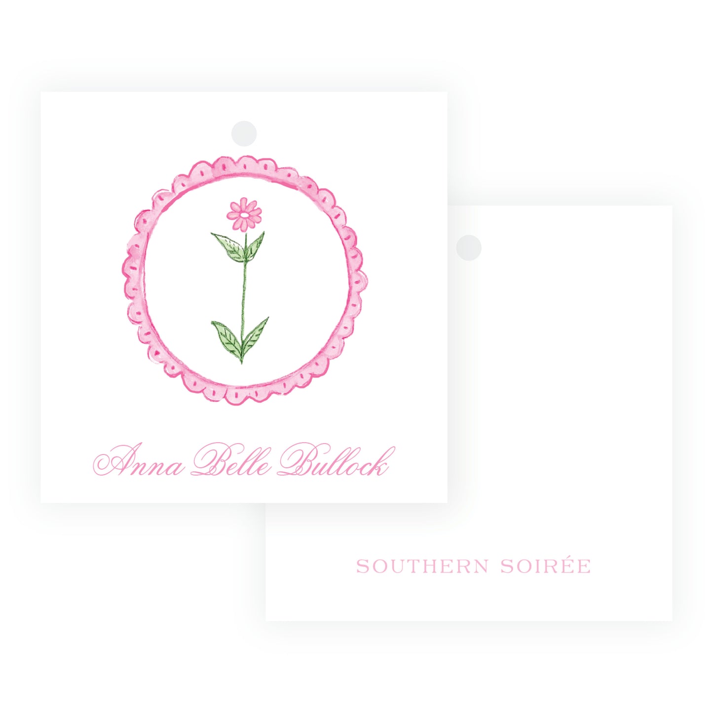 Tiny Petals Floral Medallion Gift Tag