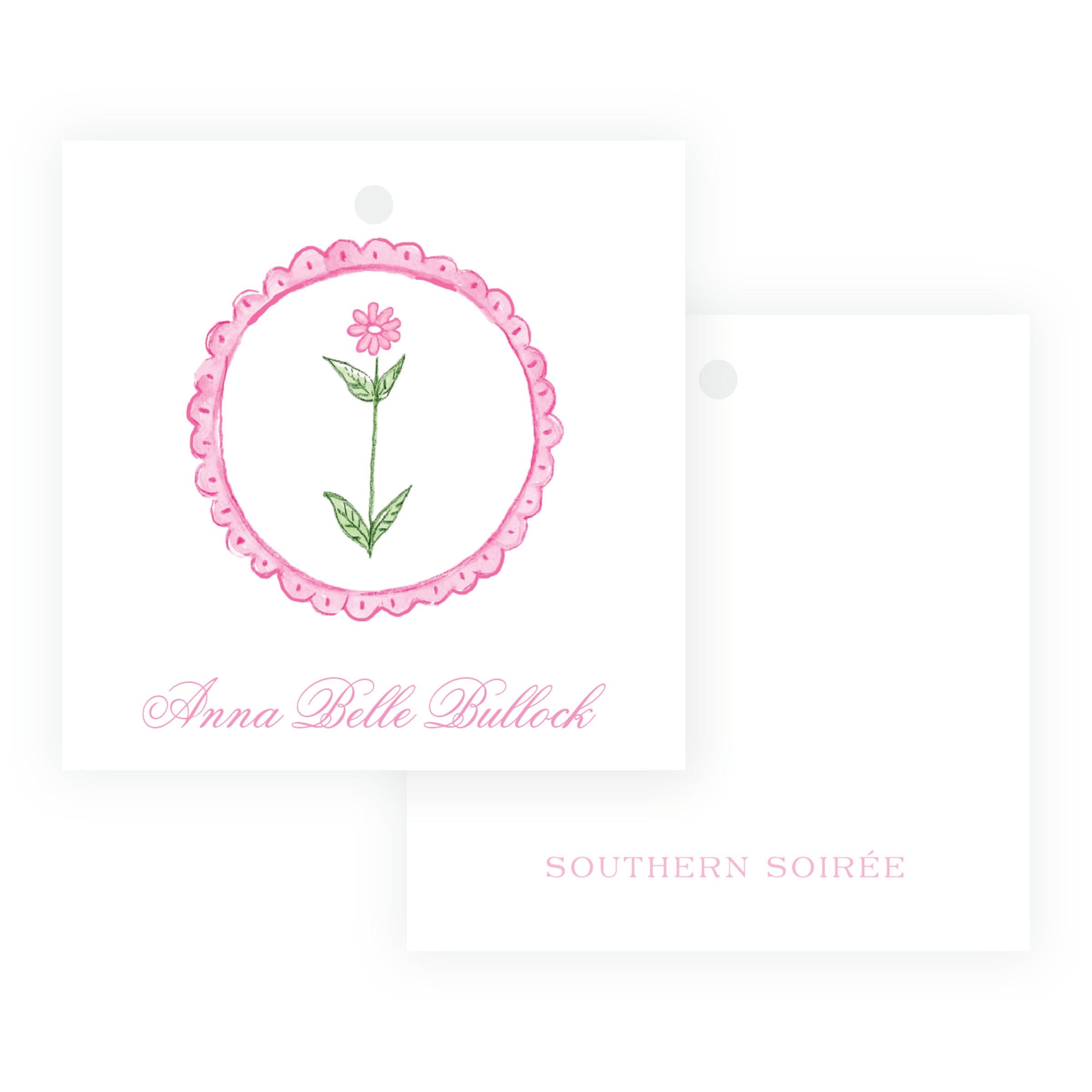 Tiny Petals Floral Medallion Gift Tag