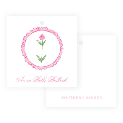 Tiny Petals Floral Medallion Gift Tag