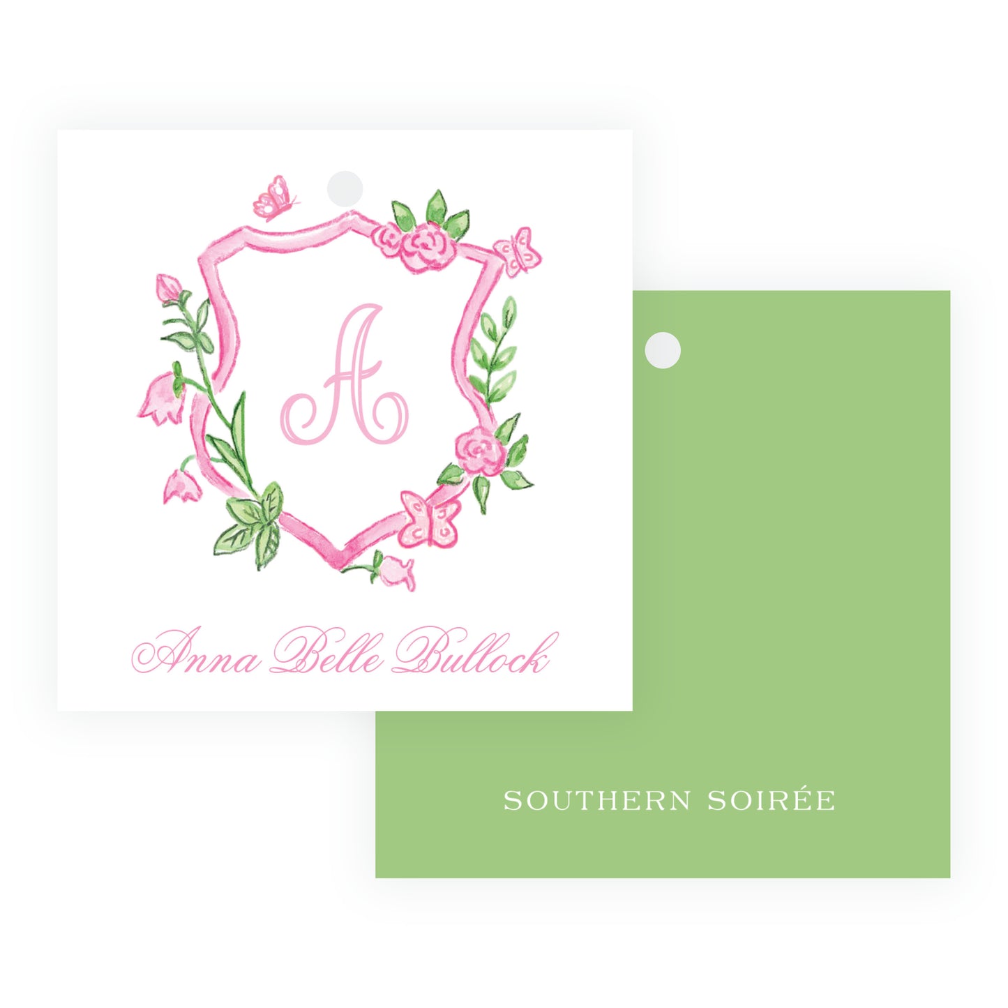 Tiny Petals Crest Gift Tag [3x3]